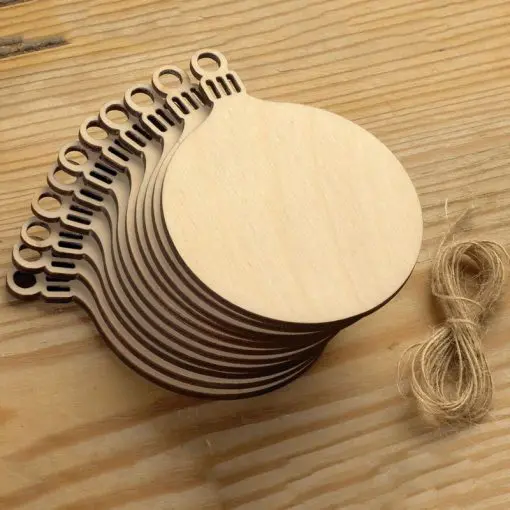 DIY Craft Wooden Hanging Ornaments For Christmas Tree