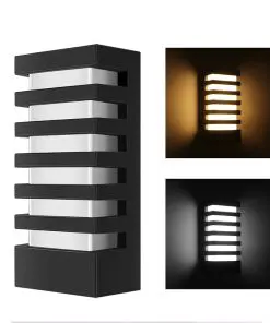 Alternative view of Minimalistic Striped Design Outdoor LED Wall Lamp
