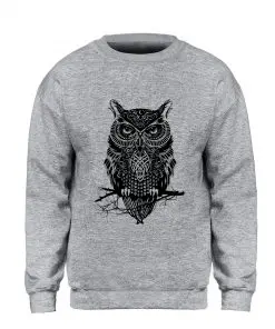 Alternative view of Casual Winter Owl Printed Men's Cotton Sweatshirt