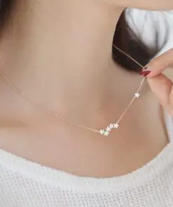 Alternative view of Women's Cute Silver Star Necklace
