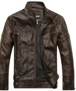 Alternative view of Stylish Leather Jacket For Men