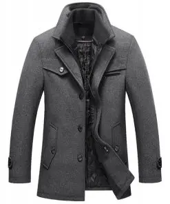 Alternative view of Men's Woolen Autumn Trench