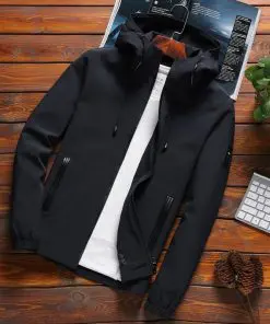 Alternative view of Men's Casual Hooded Autumn Jacket