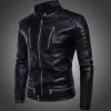 Men’s British Style Quilted Biker Jacket Men’s British Style Quilted Biker Jacket