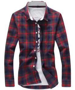 Alternative view of Trendy Casual Plaid Cotton Men’s Shirt