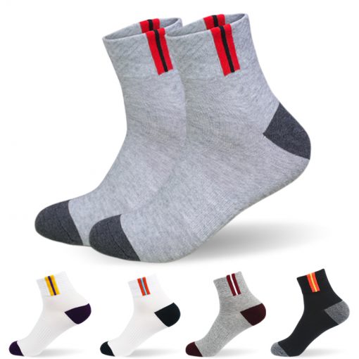 Basic Cotton Breathable Men's Socks 5 Pair Set