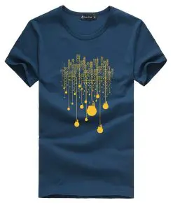 Alternative view of Men's Abstract Printed Cotton T-Shirt