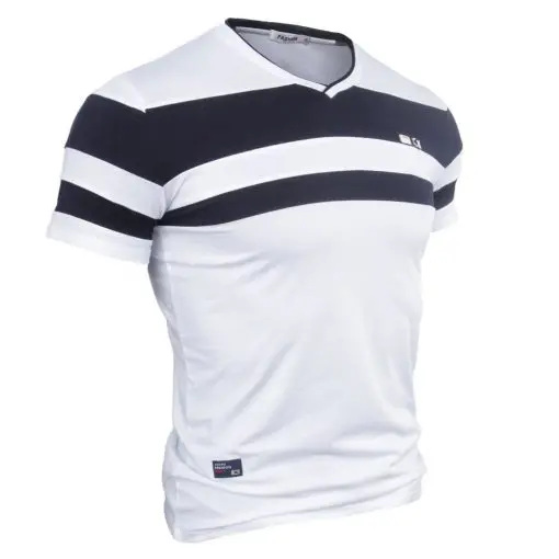 Men's Striped V-Neck T-Shirt