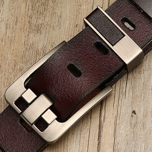 Stylish Leather Belt for Men with Pin Buckle