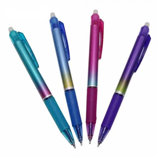 Rainbow Color Blue Gel Ink Erasable Pens Set