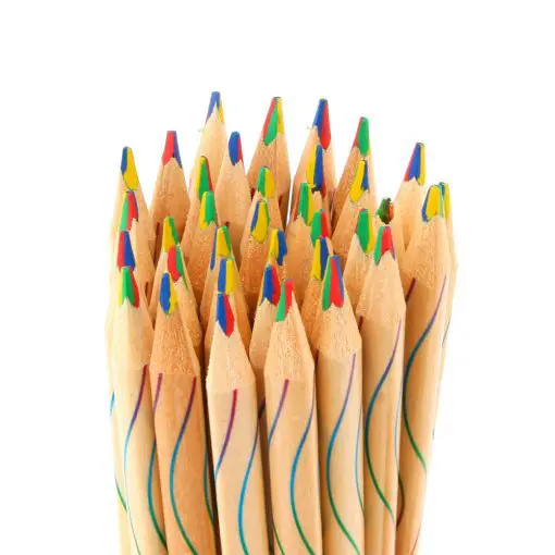 Rainbow Color Wooden Pencils Set