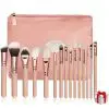 Makeup Brushes with Leather Cases 15 pcs/Set