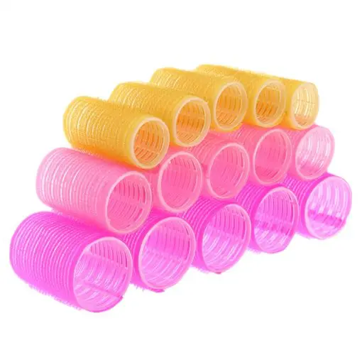 Cute Convenient Self-Adhesive Plastic Hair Curlers Set