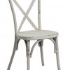 Retro White Aluminium Cross Back Chair Set Of 2 Retro White Aluminium Cross Back Chair Set Of 2