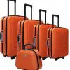 5pc Suitcase Trolley Travel Bag Luggage Set ORANGE 5pc Suitcase Trolley Travel Bag Luggage Set ORANGE