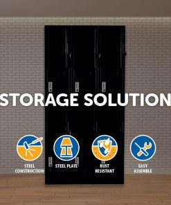 12 Door Locker - Office/Gym - Black