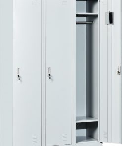 Three-Door Side by Side Office Gym Shed Storage Locker