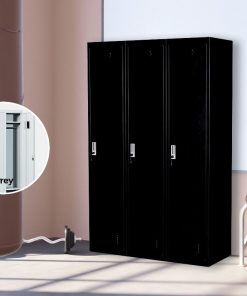 Three-Door Side by Side Office Gym Shed Storage Locker