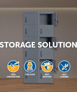 Six-Door Office Gym Shed Storage Lockers