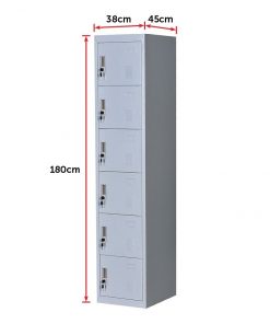 Six-Door Office Gym Shed Storage Lockers