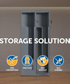 Two-Door Office Gym Shed Storage Lockers
