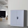Two-Door Shelf Office Gym Filing Storage Locker Cabinet Safe Two-Door Shelf Office Gym Filing Storage Locker Cabinet Safe