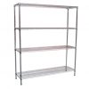 Modular Chrome Wire Storage Shelf 1500 x 450 x 1800 Steel Shelving