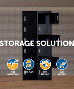 Six-Door Office Gym Shed Storage Lockers