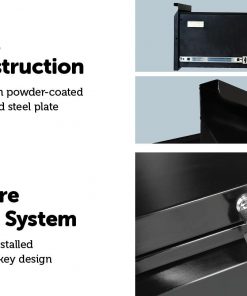 3-Drawer Shelf Office Gym Filing Storage Locker Cabinet