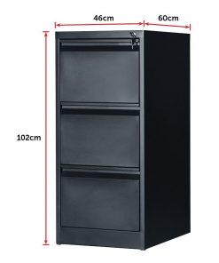 3-Drawer Shelf Office Gym Filing Storage Locker Cabinet