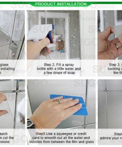 One Way Mirror Privacy Reflection Window Tint Film STOP HEAT 24Ft x 2Ft