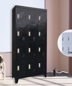 12 Door Locker – Office/Gym – Black