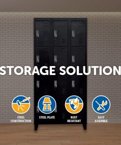 12 Door Locker - Office/Gym - Black