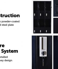 12 Door Locker - Office/Gym - Black