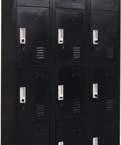12 Door Locker - Office/Gym - Black
