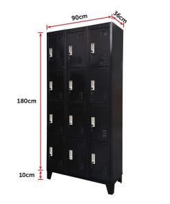 12 Door Locker - Office/Gym - Black