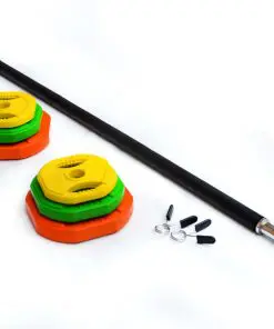 20kg Standard Rubber Coloured Barbell
