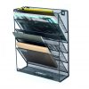 Wall Mount 6 Pocket Hanging File Sorter Organizer Folder Holder Rack Storage