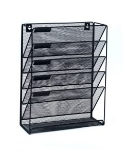 Wall Mount 6 Pocket Hanging File Sorter Organizer Folder Holder Rack Storage