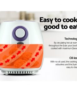 Devanti 4L Oil Free Air Fryer - White