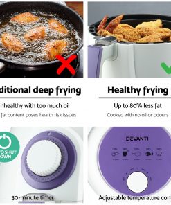 Devanti 4L Oil Free Air Fryer - White