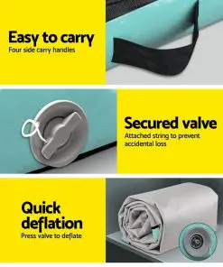 Everfit 8MX1M Inflatable Airtrack Air Track Tumbling Gymnastics Mat Floor Mint