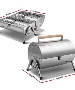 Grillz Portable BBQ Drill Outdoor Camping Charcoal Barbeque Smoker Foldable