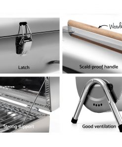 Grillz Portable BBQ Drill Outdoor Camping Charcoal Barbeque Smoker Foldable