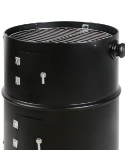 Grillz 3-in-1 Charcoal BBQ Smoker - Black