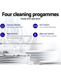 Devanti Counter Benchtop Dishwasher Portable Caravan Dishwashers Baby Bottle Sterilizer White