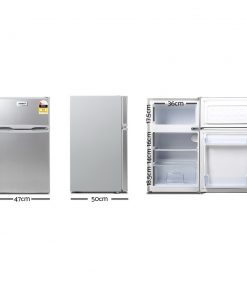 Devanti 85L Bar Fridge - Silver