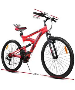 Huffy 26inch DS-3 Mountain Bike Suspension Unisex Mens Womens Bicycle Shimano 18-speed