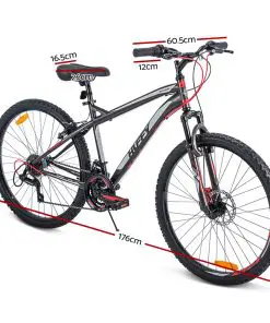 Huffy 27.5inch Mountain Bike Suspension Unisex Bicycle Shimano 18-speed Front Disc Brake