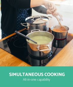 Devanti 6000W Four Burner Ceramic Cooktop - Black